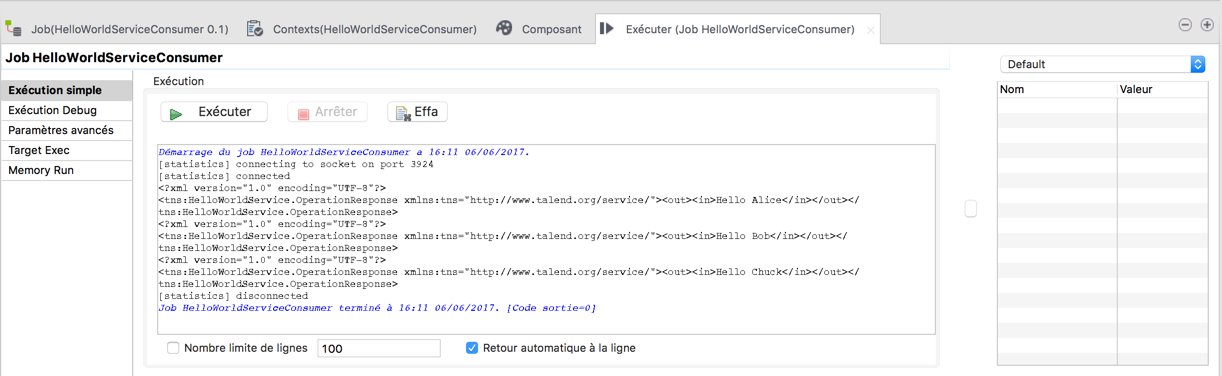 Helloworld Résultat