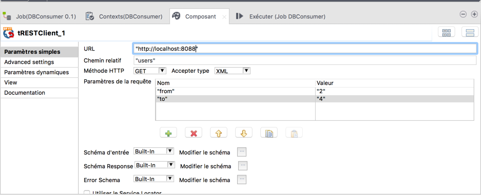 Configuration du consommateur REST